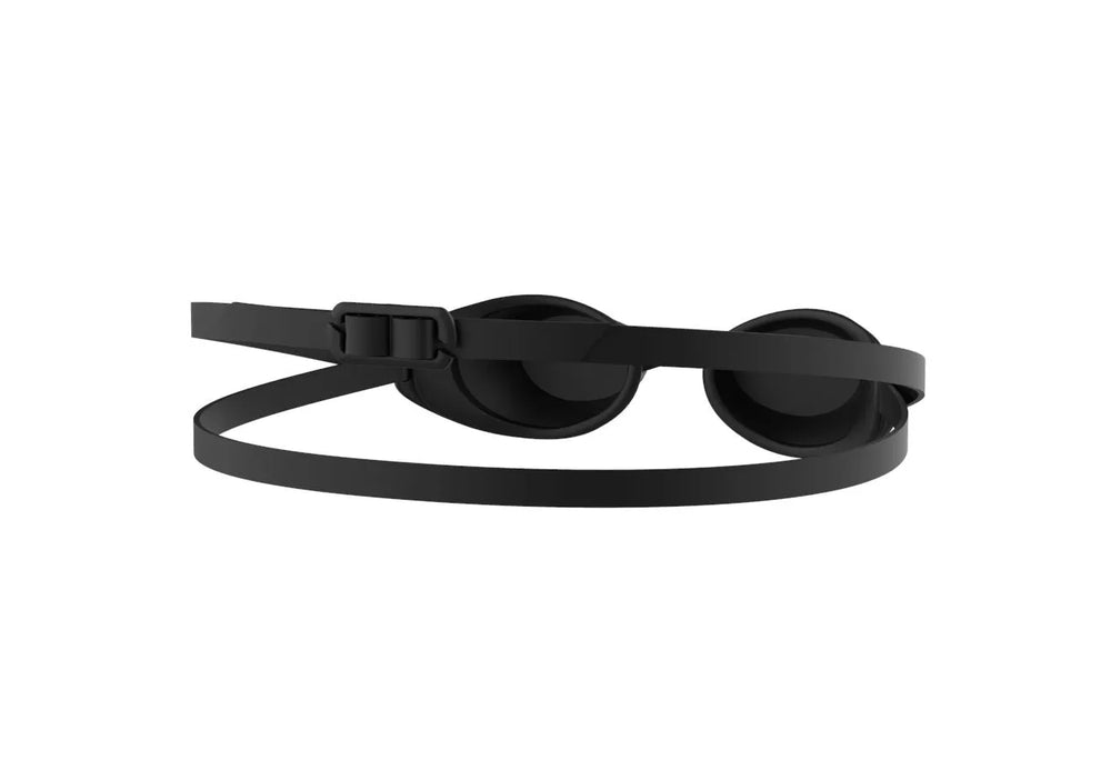 SWANS Blackened swimming goggles with a double silicone strap and interchangeable nose piece