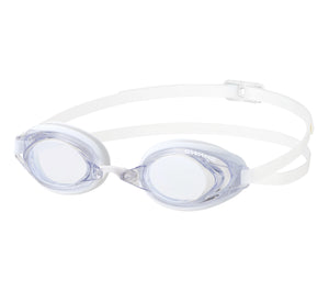 SWANS Swim goggles with clear lenses and white frame